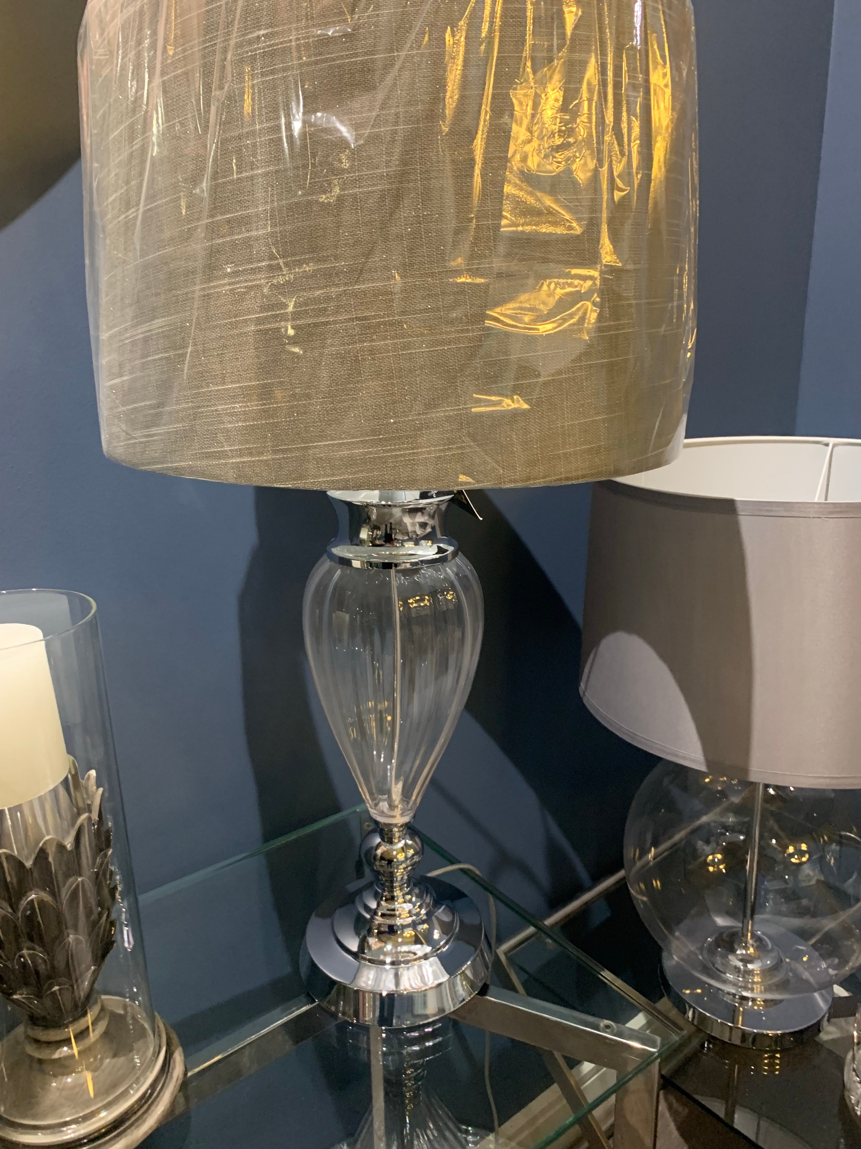Palermo Glass  table lamp clearance Instore only