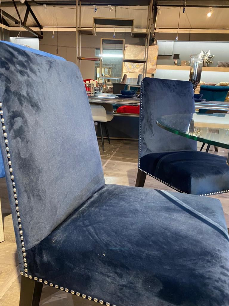 Mayfair Dining Chair in Navy set of 6 view in store
