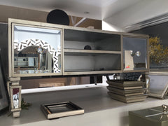 Mirrored  TV media unit 140 clearance for instore purchase only ( unboxed) for collection