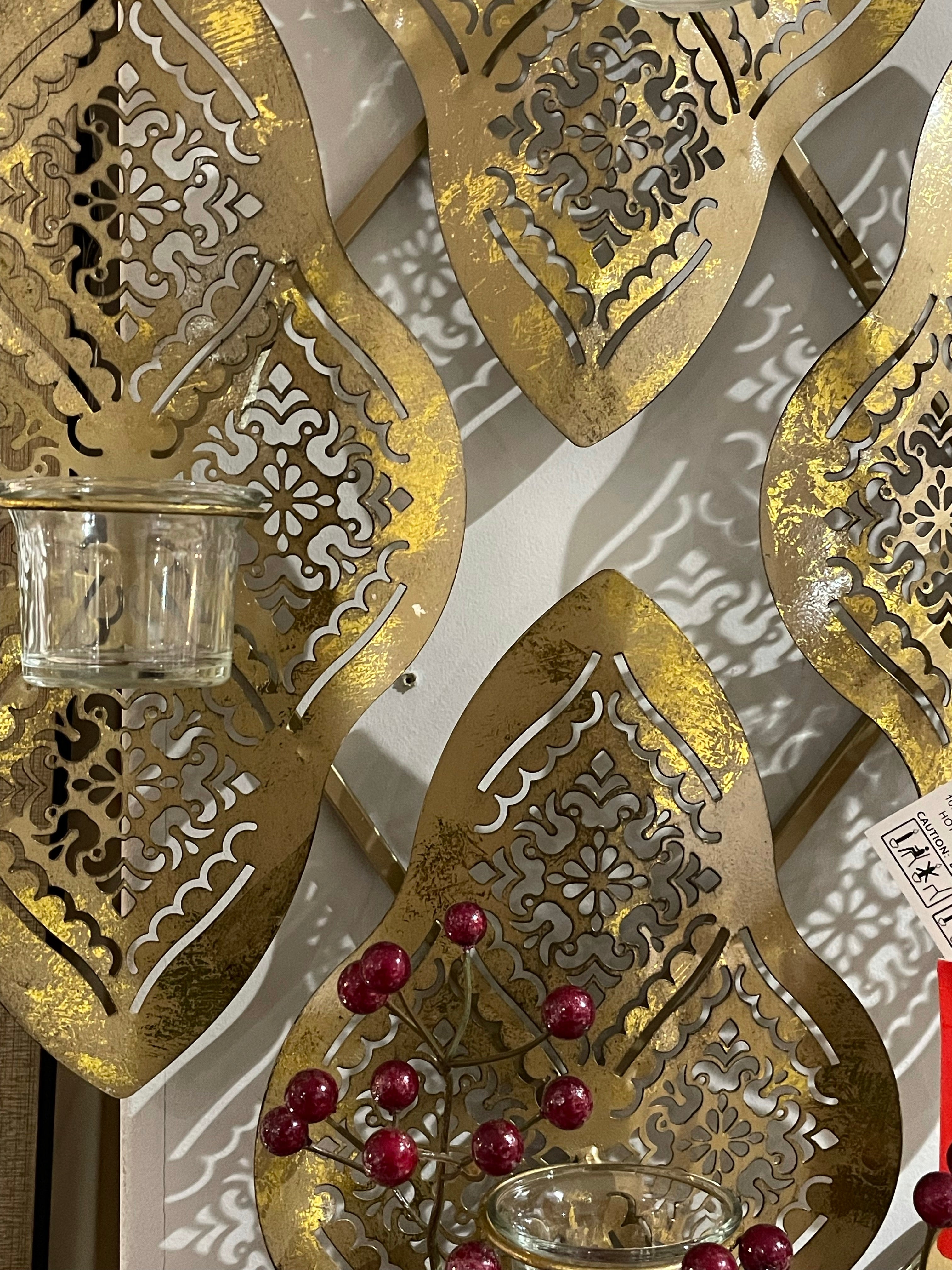 Wall candle sconce wave gold clearance half price