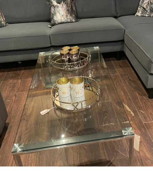 Kayla coffee table stainless steel silver LAST ONE ON CLEARANCE OFFER  !  for collection