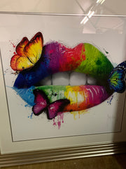 X large Butterfly Kiss framed art Less than HALF PRICE  Click n Collect