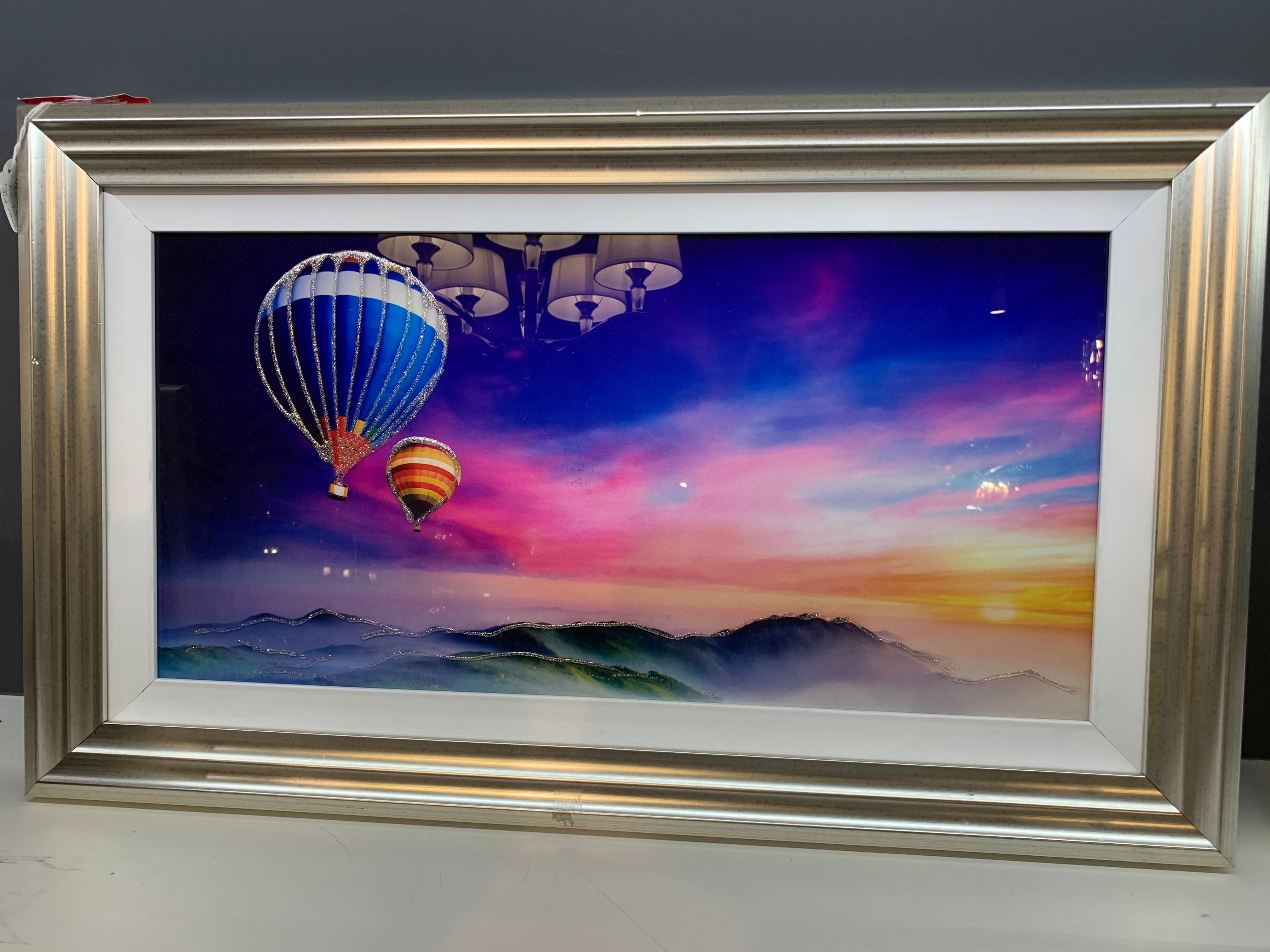 Hot Air Balloon over mountain Size 1   LAST ONE.   HALF PRICE Click N Collect
