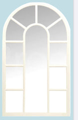Ellie large Arch window mirror 140 x 80 cm white warehouse clearance