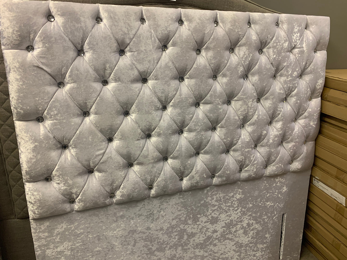 Headboards clearing all one price 150 each for collection today incl WHITE CRUSHED VELVET !