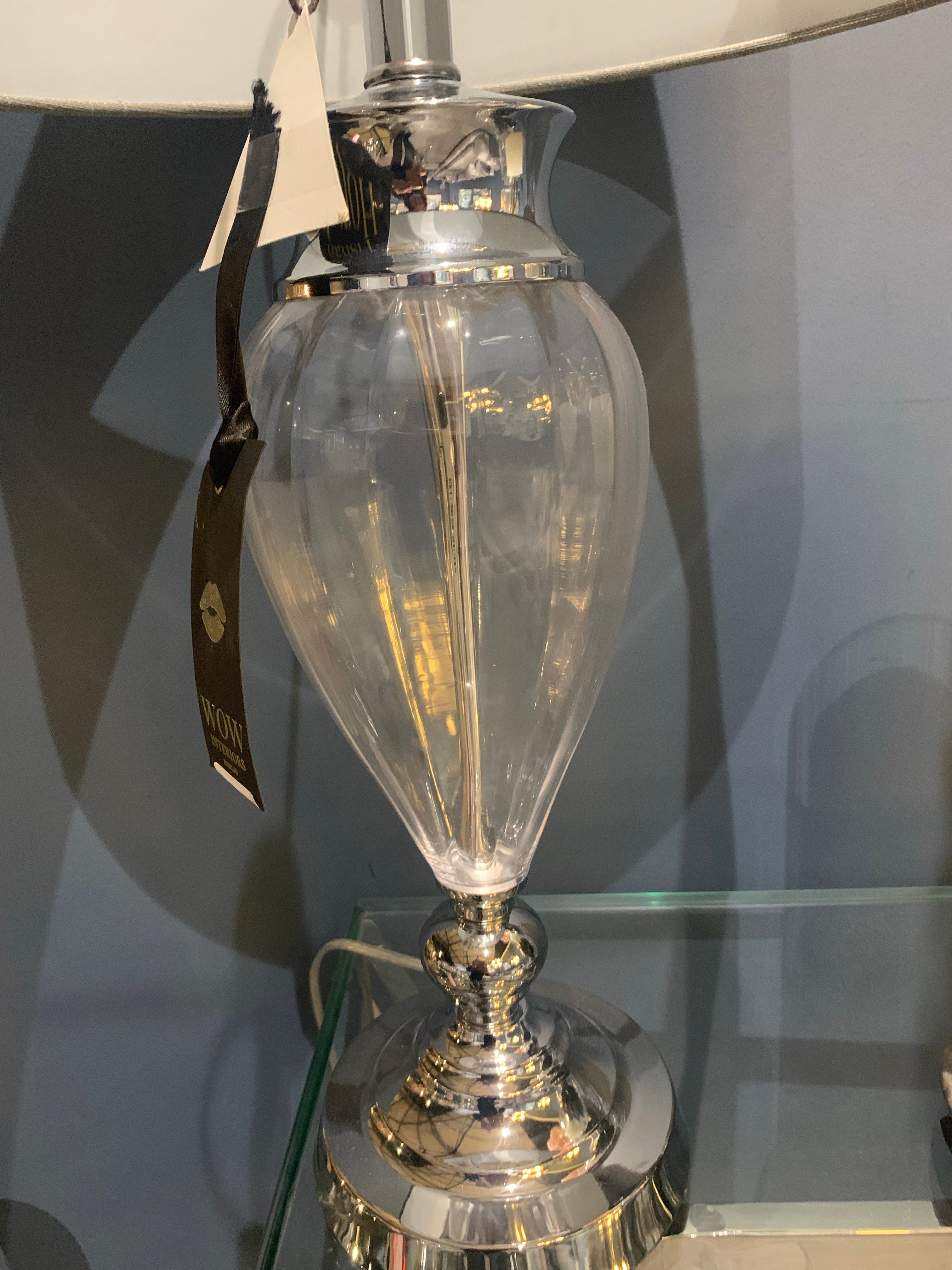 Palermo Glass  table lamp clearance Instore only