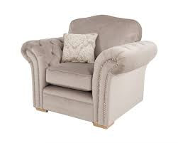 Audrey 1 Seater in Granite Grey Velvet Clearance