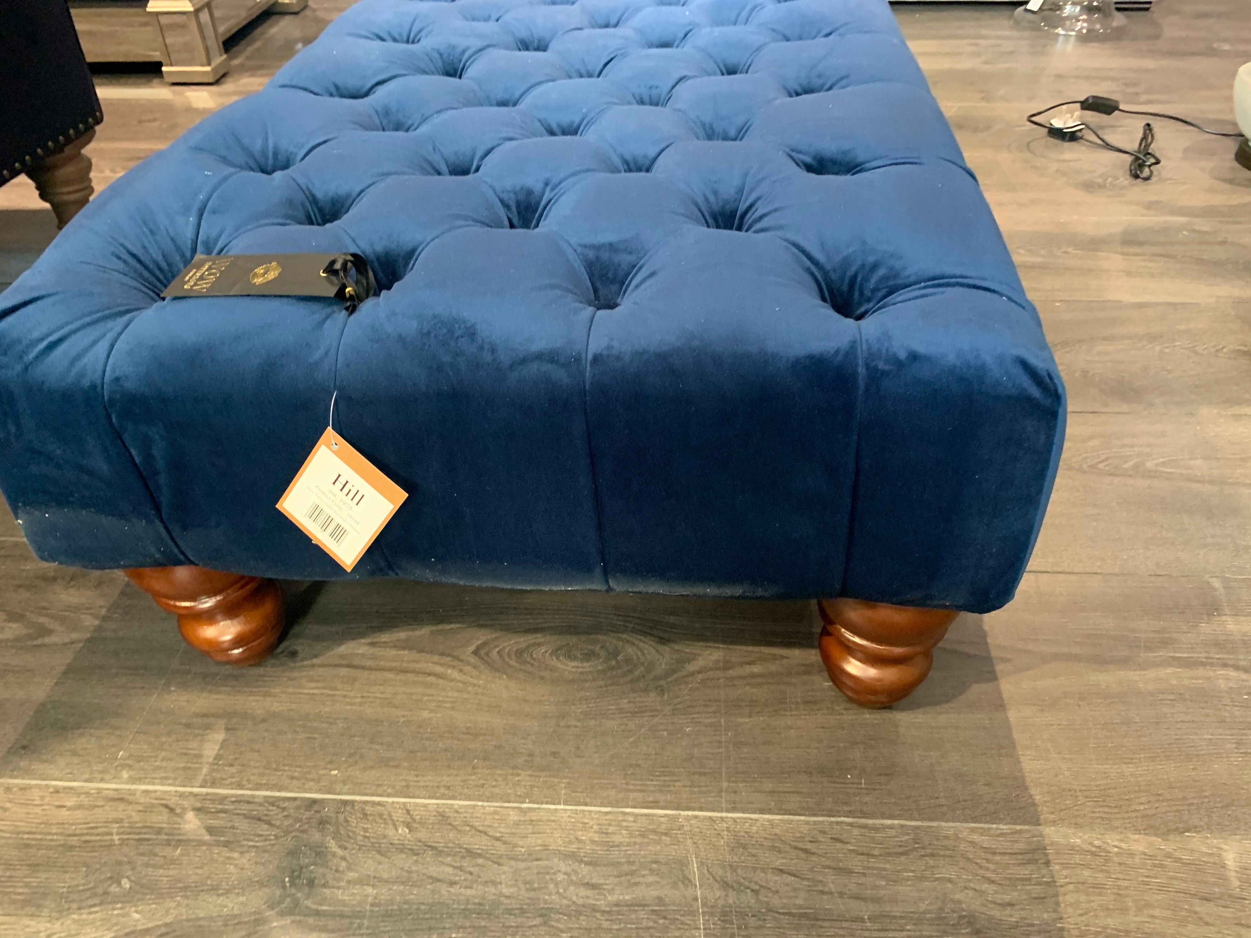 Navy Buttoned Footstool Last One available
