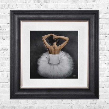 Dancing Ballerina pictured framed in 75 x 75 cm  with Vegas Scoop frame tbc