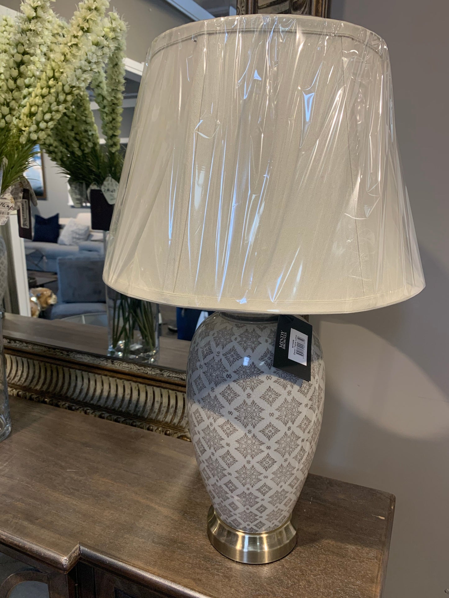 Dawn glazed ceramic table lamp with shade instore purchase last one