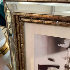 Mirrored gold large photo frame 6 x 8"