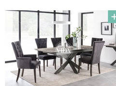Pembroke Carver dining chairs set of 4  charcoal sold as seen Instore