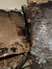 Bronze/silver Two Tone Sequin Siren Cushion reduced to clear HALF PRICE ! Click N Collect