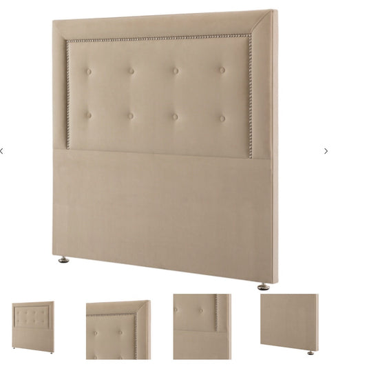 Respa Sapphire buttoned  headboard with studs king size.