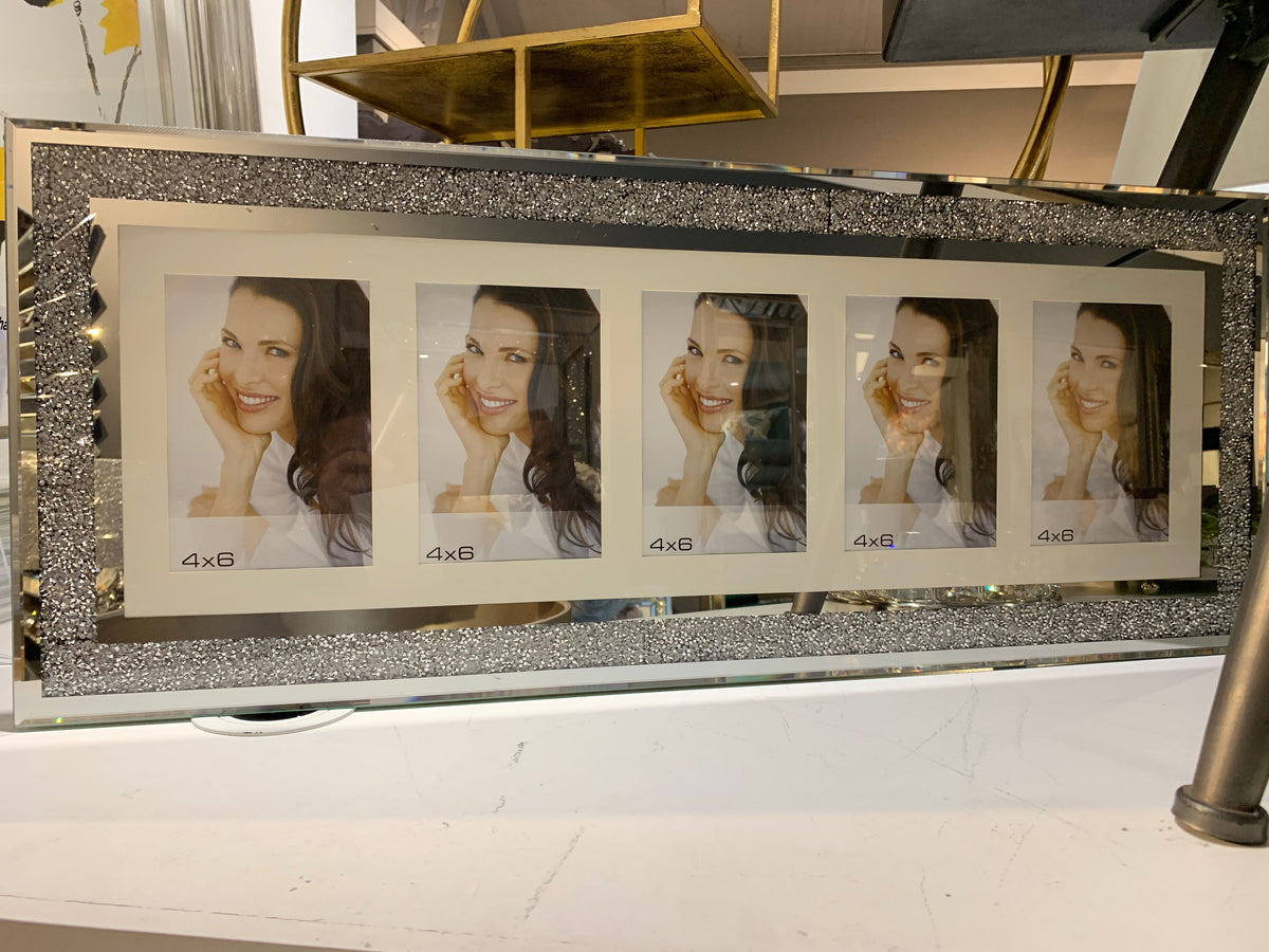 Milano diamante collage to hold 5 photos reduced to clear  sold as seen COLLECT ONLY Instore purchase only clearance
