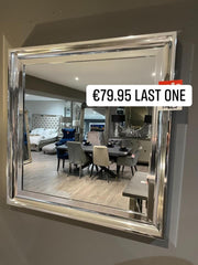 Chrome scoop Sandy framed mirror 75 x 75 cm REDUCED Click N Collect instore