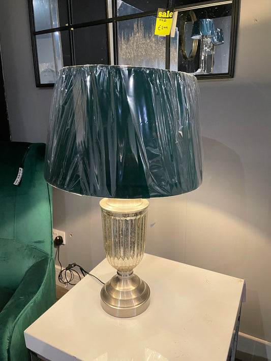 Russo table lamp complete with Green shade19383 click n collect