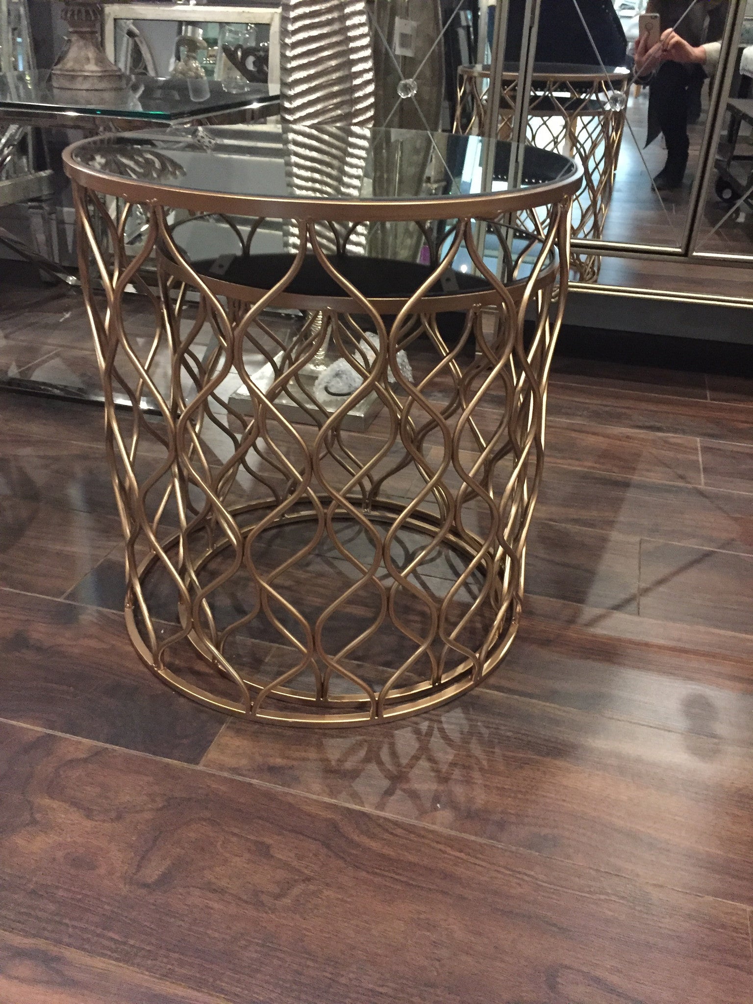 Avantis October Table set of 2 Copper Gold tables Clearance for collection Save  100