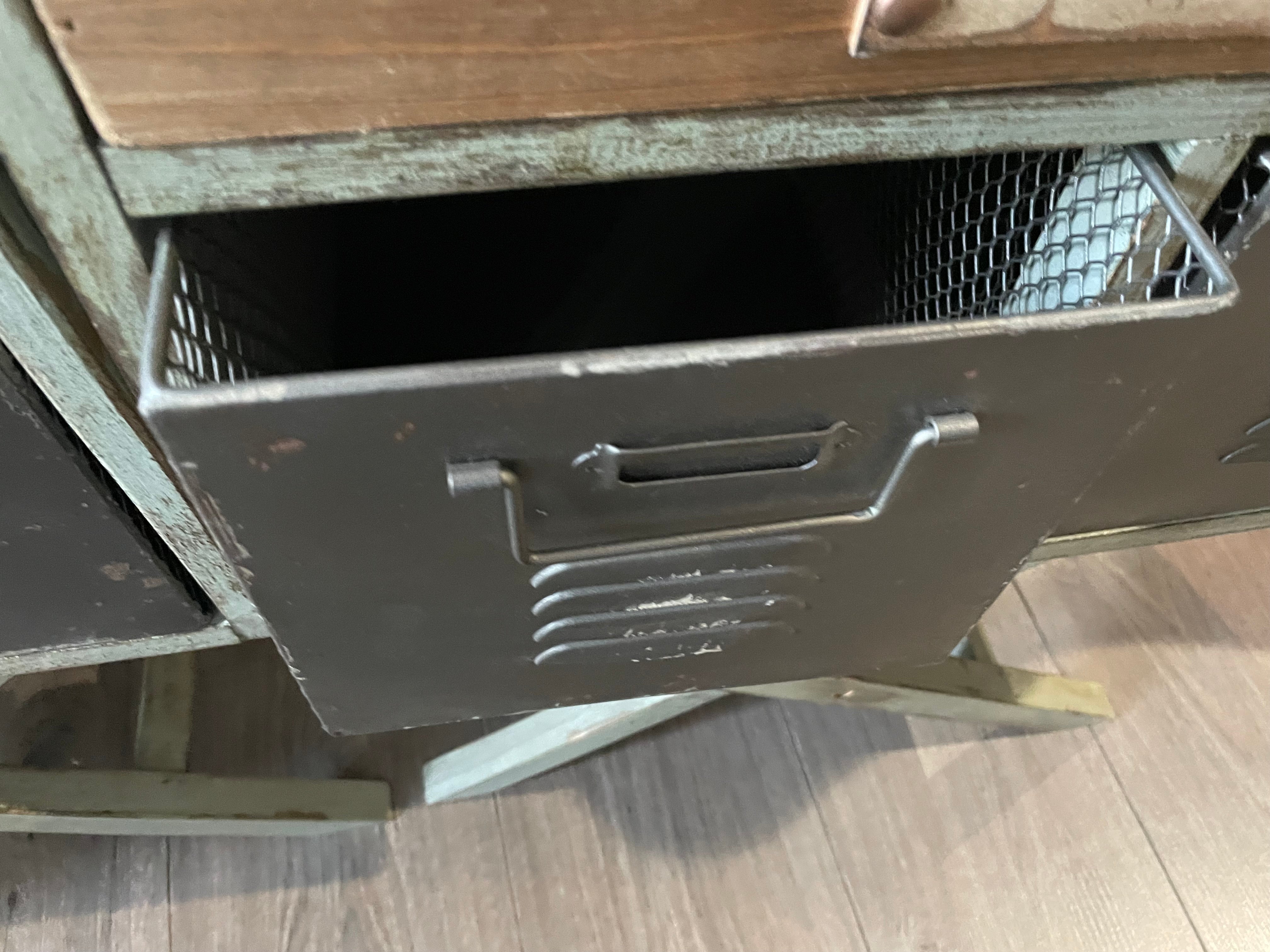 Pair of funky metal Bedside  cabinets Instore clearance sale for collection