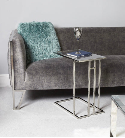 Harriet Sofa table chrome and glass. Reduced instore purchase for collection only