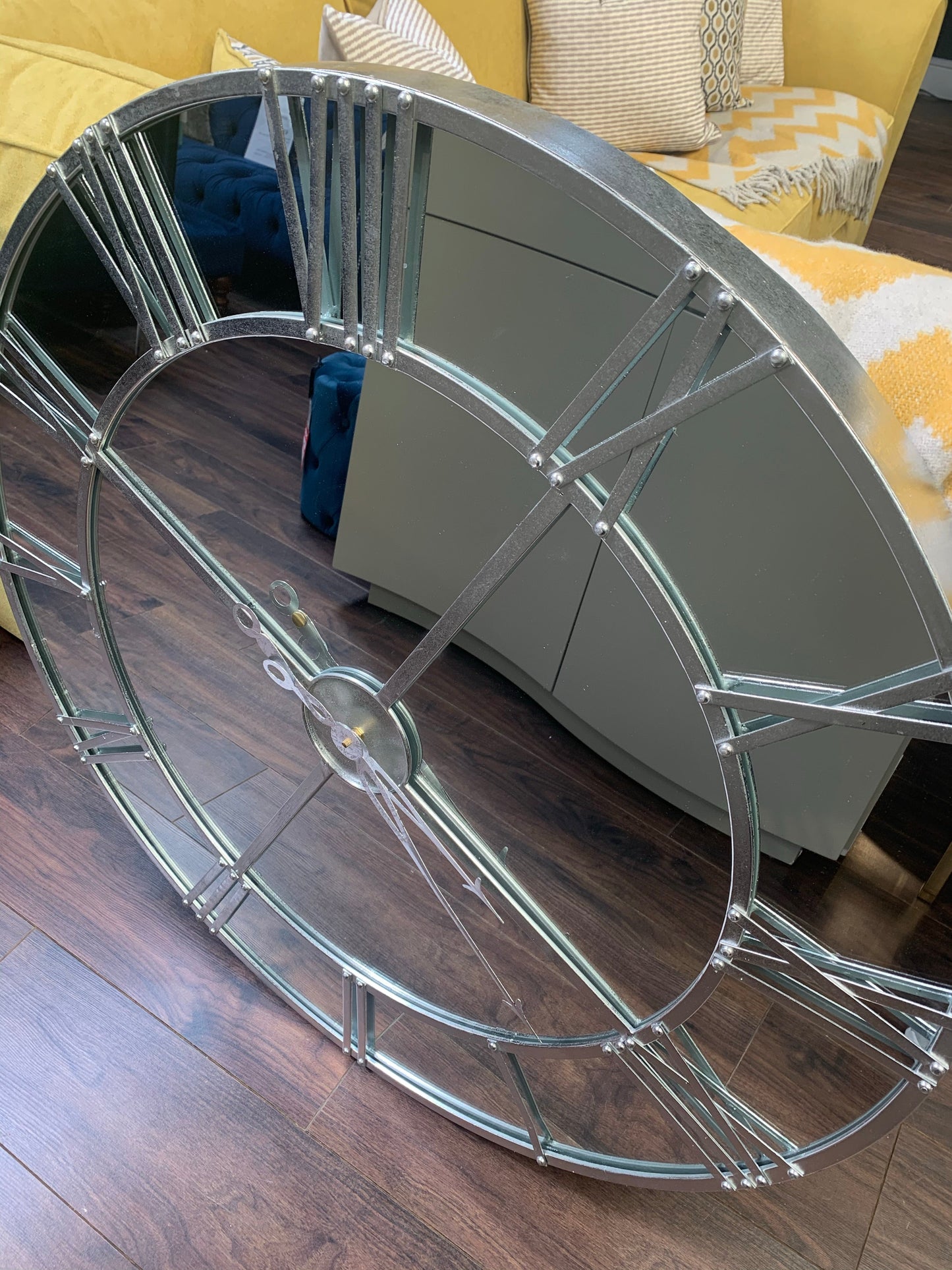 Medium  statement  Ashley mirrored clock 85cm
