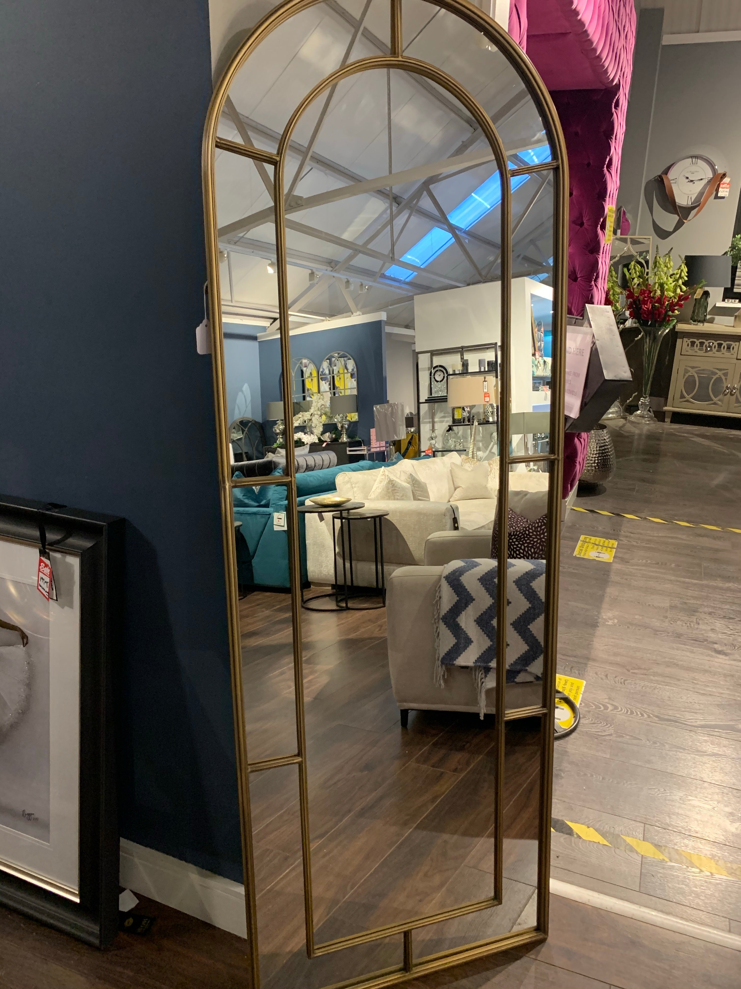 Full length window arch mirror 180 cm