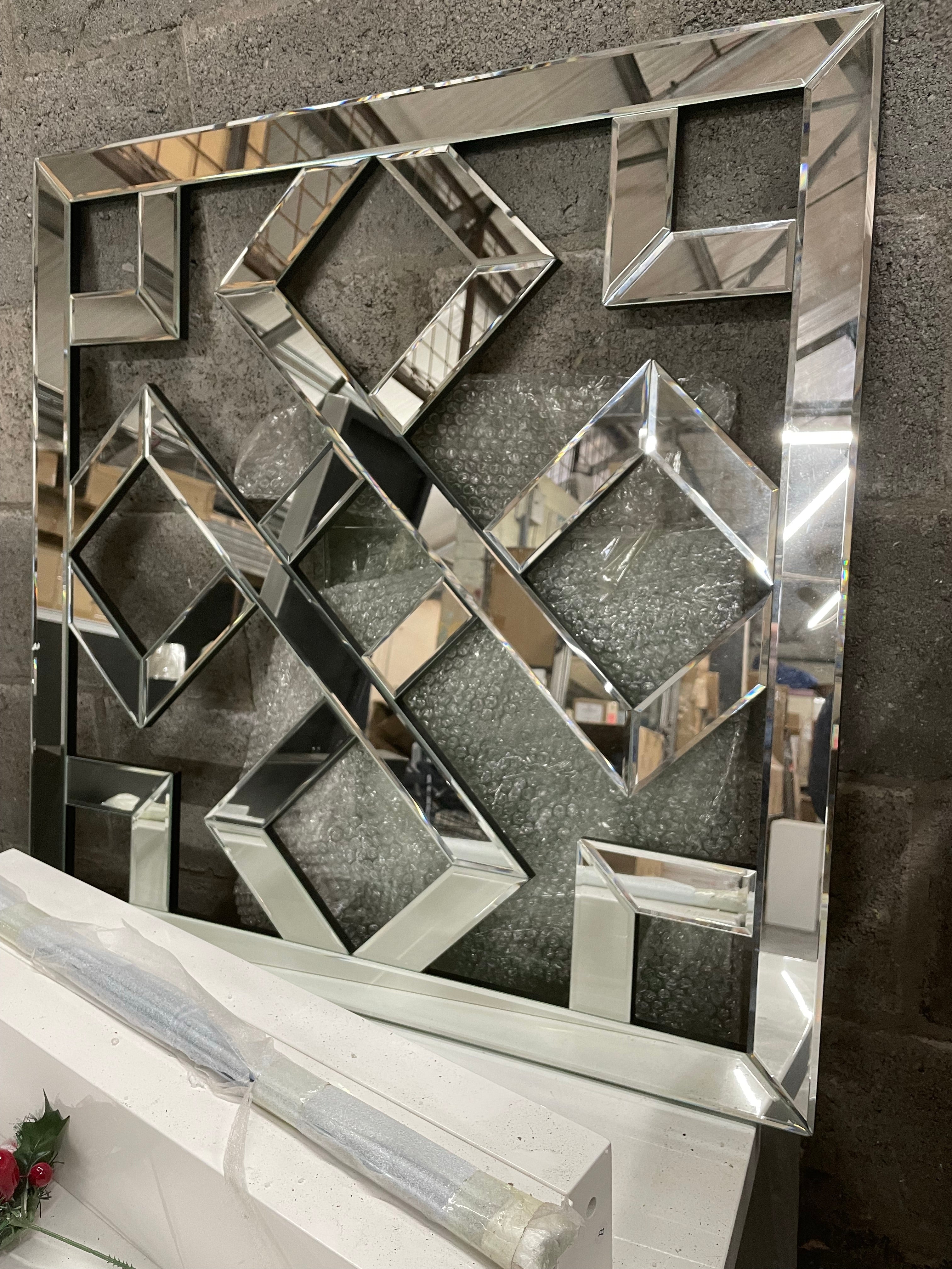 Manhattan large geo mirror reduced  disposal sale instore purchase