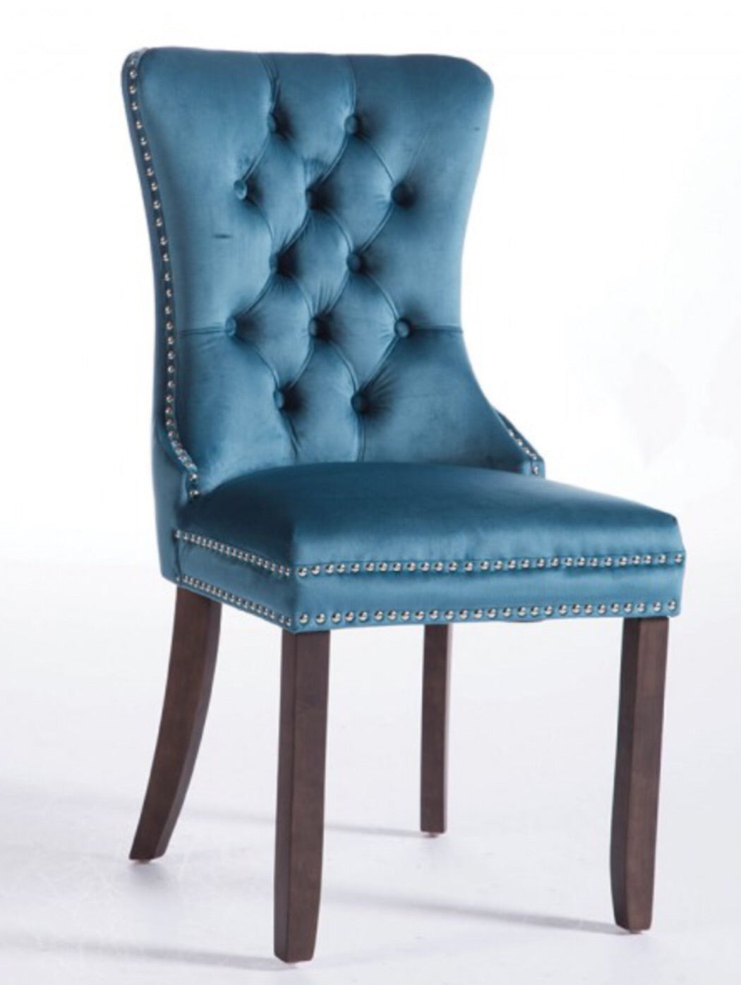 8 x Kayla velvet grey dining chairs Instore.
