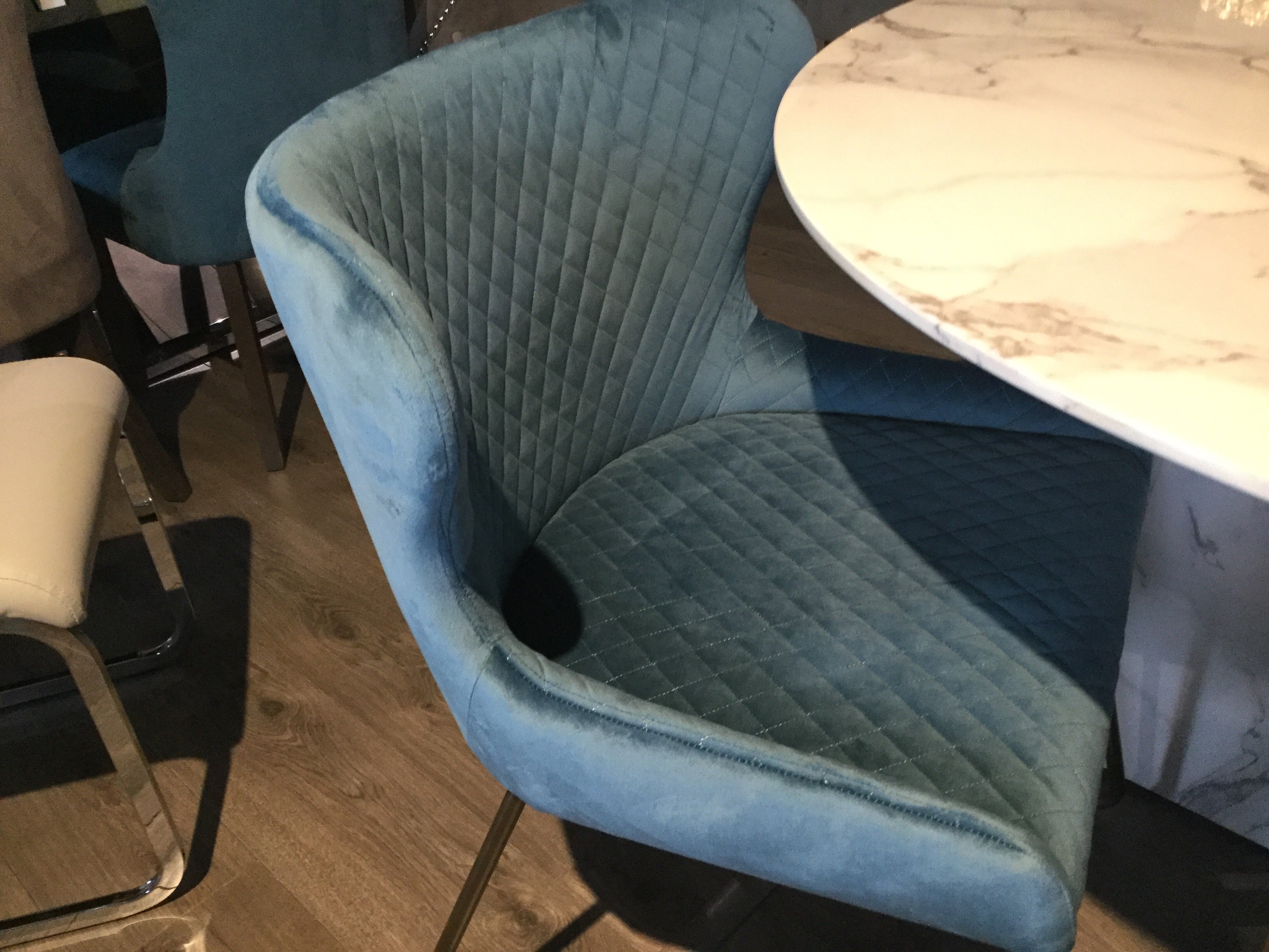 Carla   dining chair in grey by signature   Last one clearance  for collection only