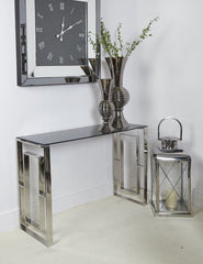 Chrome  and glass ALANNAH console table 120 x 40 cm last one clearance