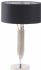 Langan table lamp in nickel with black shade