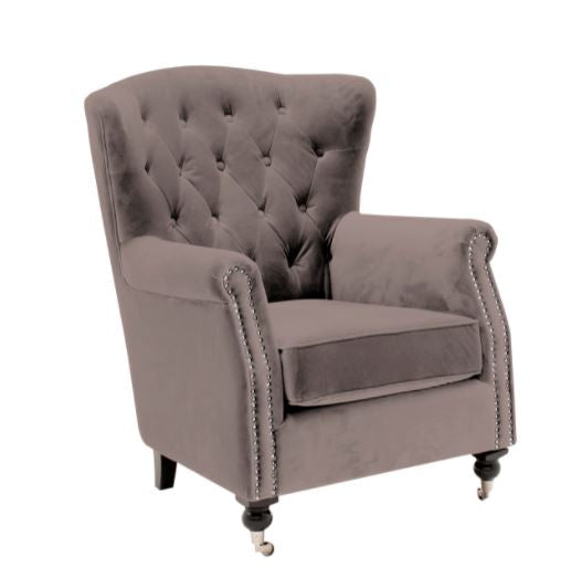 Marseilles Belfield Wingback Chair in Berry or grey massive reductions