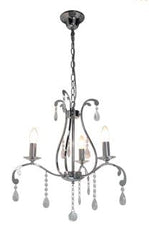 Clear Cut Glass chandelier 3 Light Electric Pendant click n collect