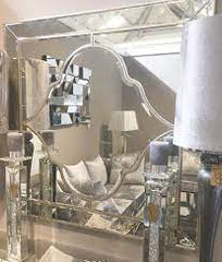 Marrakech Antique Mirror side Table With Frosted Mirror Panels warehouse clearance