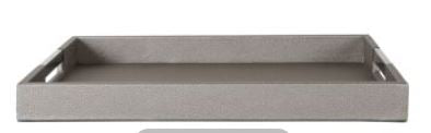 Pewter Faux Litchi Grain Tray