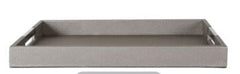 Pewter Faux Litchi Grain Tray
