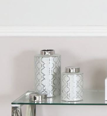 Marrakech Silver Medium Round Ginger Jar Instore Purchase only