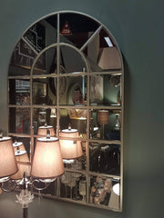 Silver window mirror 117 cm