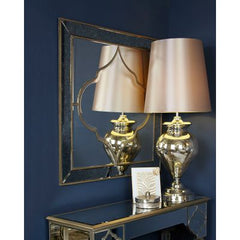 Stunning Luxury Marrakech large wall mirror with inlaid brass colour strips  135