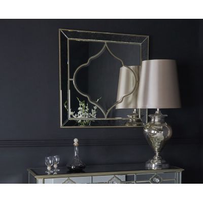 Stunning Luxury Marrakech large wall mirror with inlaid brass colour strips  135