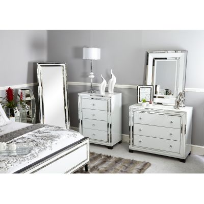 White Manhattan Wall Mirror 167 CLEARANCE LAST ONE