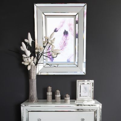 White Manhattan Wall Mirror 167 CLEARANCE LAST ONE