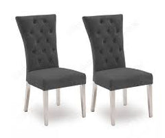 Pembroke  dining chair with polished leg  taupe priced each
