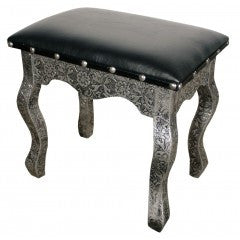 Dressing stool Embossed black legs clearance sale ! Click N collect