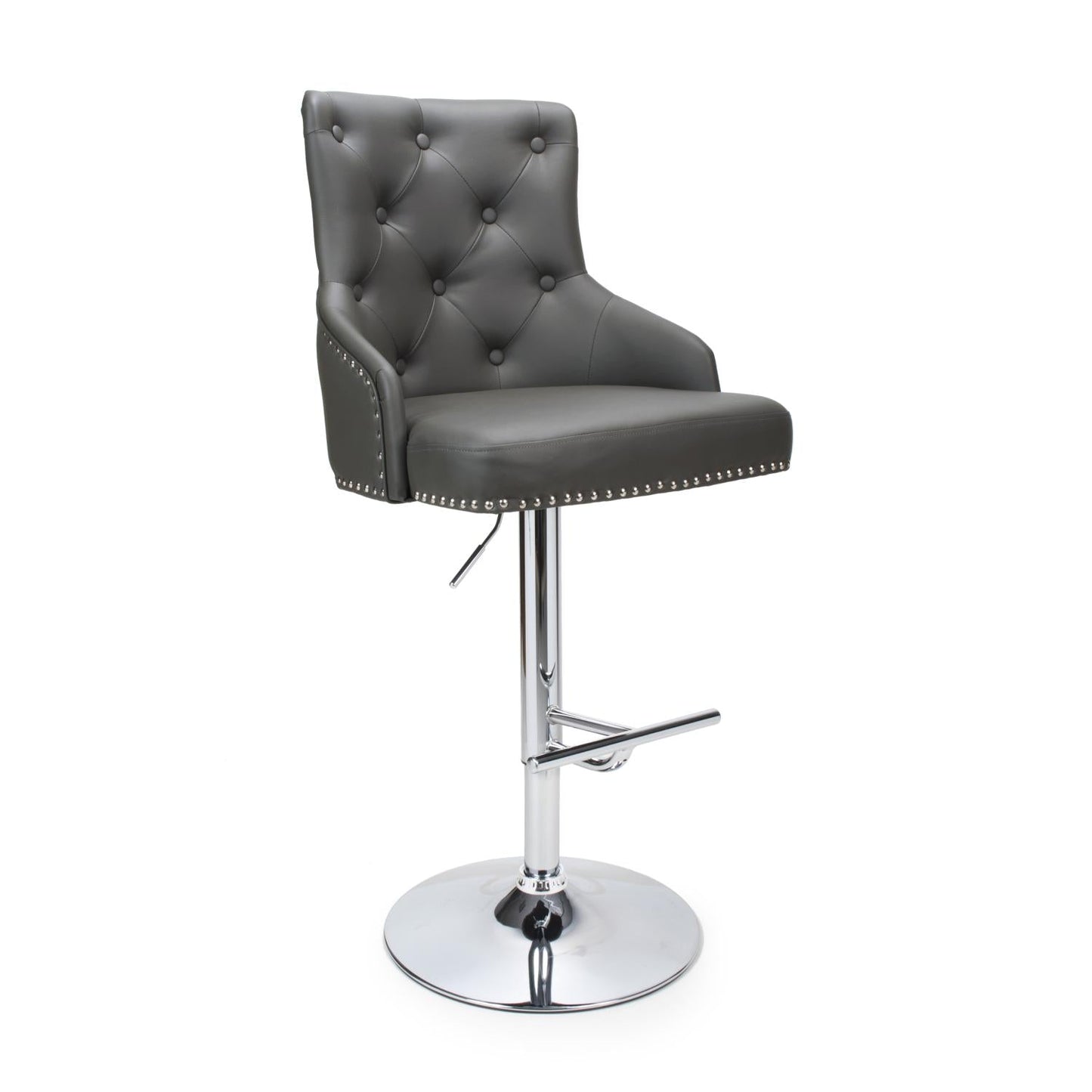 Rocco leather swivel  bar stools graphite grey 1 only  for collection WhatsApp 0896031545