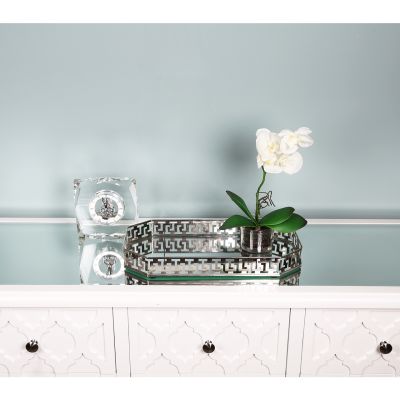 Arianna decorative mirrored tray silver  clearance in outlet store