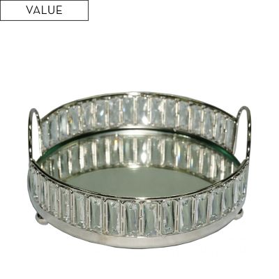 Medium crystal and silver tray prices from