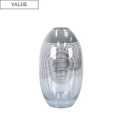 Striped glass large vase Click. N collect