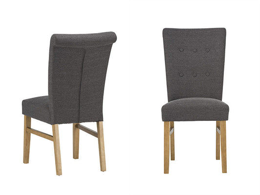 Vigo upholstered dining chairs in Dark Grey one only for collection