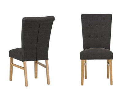 Vigo upholstered dining chairs in Dark Grey one only for collection